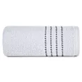 Ręcznik kąpielowy 50x90 cm bawełniany kolor srebrny z ozdobnym stębnowaniem na bordiurze 500 g/m2 FIORE Eurofirany
