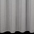 Firana szyta na przelotkach jasnoszara z drobnej siateczki, wykończona obciążnikiem