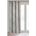 Zasłona beżowo, grafitowa z marmurkowym wzorem, welwetowa 140x250 cm przelotka WERA Eurofirany