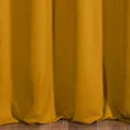 Zasłona szyta na taśmie 5 cm DORA - HIT musztardowa z miękkiej tkaniny o welurowej strukturze