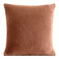Poszewka na poduszkę 45x45 cm pudrowa z miękkiej futrzanej tkaniny NINA Eurofirany