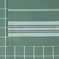 Komplet ściereczek kuchennych 2szt 50x70 cm bawełniany kolor zielony w kratkę oraz subtelne pasy 200 g/m2 RUBI Eurofirany