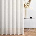 Zasłona szyta na taśmie fala beżowa z grubszej etaminy, matowa