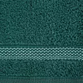 Ręcznik do rąk 30x50 cm bawełniany kolor ciemnozielony zero twist z bordiurą w paski 400 g/m2 RIKI Eurofirany