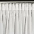 Firana biała z tkaniny szyfonowej zdobiona delikatnymi prążkami 135x270 cm taśma ROSSI Eurofirany