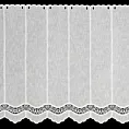 Tkanina firanowa zazdrostka z etaminy zdobiona ażurowym haftowanym wzorem Eurofirany