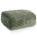 Koc 200x220 cm ciemnooliwkowy miękki w dotyku z wytłaczanym wzorem 3D CINDY 6 Design 91