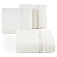 Ręcznik do rąk 30x50 cm bawełniany kolor kremowy 0 twist zdobiony paseczkami 550 g/m2 MOLLY Eurofirany