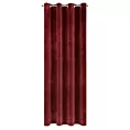 Zasłona ciemnobordowa z ekskluzywnego matowego welwetu 140x250 cm przelotka RIA Diva Line Eurofirany