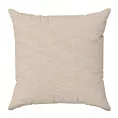 Poszewka szyta beżowa z tkaniny zaciemniającej typu dimout o naturalnym splocie, z efektem melanżu