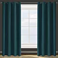 Zasłona ciemnoturkusowa  z gładkiej tkaniny zaciemniająca typu blackout 135x250 cm przelotka PARISA  DESIGN 91 Eurofirany