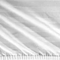 Prześcieradło w pasy z gumką 100x200 cm z bawełny kolor biały 125 g/m2 Eurofirany