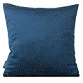 Poszewka na poduszkę 45x45 cm welwetowa zdobiona diamencikami granatowa ARIADNA Eurofirany