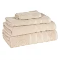Ręcznik kąpielowy 100x150 cm bawełniany kolor beżowy z ozdobną bordiurą 500 g/m2 MILO Eurofirany
