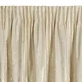 Zasłona jasnobeżowo, złota zdobiona błyszczącym przecieranym wzorem z welwetu 140x270 cm taśma RENIA Eurofirany