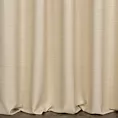 Zasłona szyta na flexach beżowa z miękkiej tkaniny o naturalnym splocie w stylu ekologicznym