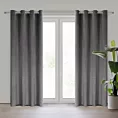Zasłona grafitowa z kryształkami i welwetowej tkaniny 140x250 cm przelotka ARIADNA Eurofirany