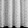 Zasłona biała zdobiona pasem aplikacji róż 3D 140x270 cm taśma ROSES Eva Minge Eurofirany