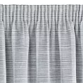 Dekoracja okienna szara w poprzeczne prążki z efektem deszczyku, półprzezroczysta 140x300 cm taśma ARIA Eurofirany
