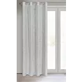 Zasłona popielato, srebrna z widocznym splotem 140x250 cm przelotka AGNES Eurofirany