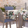 Bieżnik na stół biało, zielony 85x85 cm wodoodporny GARDEN na taras oraz balkon