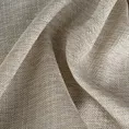 Poszewka szyta beżowa z tkaniny w stylu eko o naturalnym splocie, z efektem melanżu, wykończona obciążnikiem