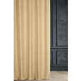 Zasłona szyta na przelotkach złoto jasnobeżowa z miękkiej półmatowej tkaniny welwetowej
