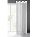 Firana biała z gładkiej tkaniny o strukturze drobnej siateczki 140x250 cm przelotka TAMINA Eurofirany