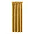 Zasłona musztardowa z tkaniny welurowej 420x260 cm taśma - Dora Eurofirany