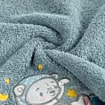 Ręcznik kąpielowy dziecięcy  50x90 cm bawełniany kolor niebieski z aplikacją uroczego misia 450 g/m2 BABY75 Eurofirany
