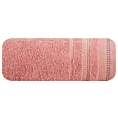 Ręcznik kąpielowy 50x90 cm bawełniany kolor koralowy z ozdobnym stębnowaniem 500 g/m2 POLA Eurofirany