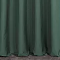 Zasłona szyta na taśmie fala ciemnozielona z gładkiej tkaniny obiciowej