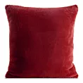Poszewka na poduszkę 60x60 cm bordowa z miękkiej futrzanej tkaniny NINA Eurofirany