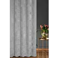 Zasłona szyta na taśmie fala srebrna z tkaniny szenilowej z efektem melanżu