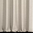 Zasłona szyta na taśmie fala jasnobeżowa z tkaniny szenilowej o wyraźnym splocie