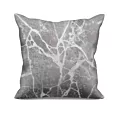 Poszewka szyta popielata z gładkiej tkaniny żakardowej z efektem marmuru