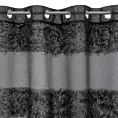 Firana czarna z etaminy zdobiona moherową nicią 140x250 cm przelotka MARGARET Eurofirany
