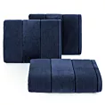 Ręcznik kąpielowy 50x90 cm bawełniany kolor granatowy z welurową bordiurą 500 g/m2 EMMA Eurofirany