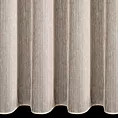 Firana szyta na tunelu beżowa z delikatnej tkaniny typu deszczyk wykończona obciążnikiem