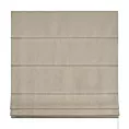 Roleta rzymska ciemnobeżowa z tkaniny strukturalnej z delikatnym połyskiem