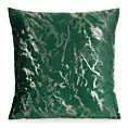 Poszewka na poduszkę 45x45 cm welwetowa zdobiona lśniącym marmurkowym wzorem ciemnozielono, złocista DORIS DESIGN 92 Eurofirany
