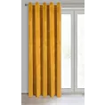 Zasłona musztardowa z ekskluzywnego matowego welwetu 140x250 cm przelotka VILLA Eurofirany