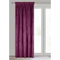 Zasłona fioletowa z ekskluzywnego matowego welwetu 140x270 cm taśma VILLA Eurofirany