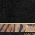 Ręcznik kąpielowy 50X90 cm bawełniany kolor czarny,brązowy z designerską bordiurą 500 g/m2 EVA 23 Eva Minge Eurofirany