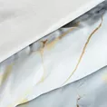 Pościel 220x200 cm kolor biało, stalowy z motywem marmurku VERANO 12 design 91 Eurofirany