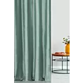 Zasłona szyta na taśmie fala miętowa z tkaniny welwetowej w pionowe prążki, wykończona obciążnikiem