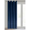 Zasłona granatowa z kryształkami i welwetowej tkaniny 140x250 cm przelotka ARIADNA Eurofirany