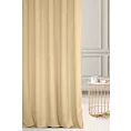 Zasłona szyta na taśmie fala kremowa z miękkiej tkaniny o welurowej strukturze