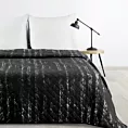 Narzuta czarno, srebrna 220x240 cm zdobiona przecieranym wzorem i pikowana metodą hot press BLINK 1 DESIGN 91 Eurofirany