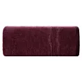 Ręcznik kąpielowy 70x140 cm bawełniany kolor bordowy zdobiony bordiurą z błyszczącym wzorem 500 g/m2 KARIN Eurofirany